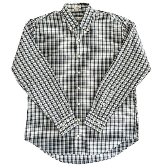 Peter Millar Other - Peter Millar Crown Soft Button-down Plaid Cotton Silk Shirt Large